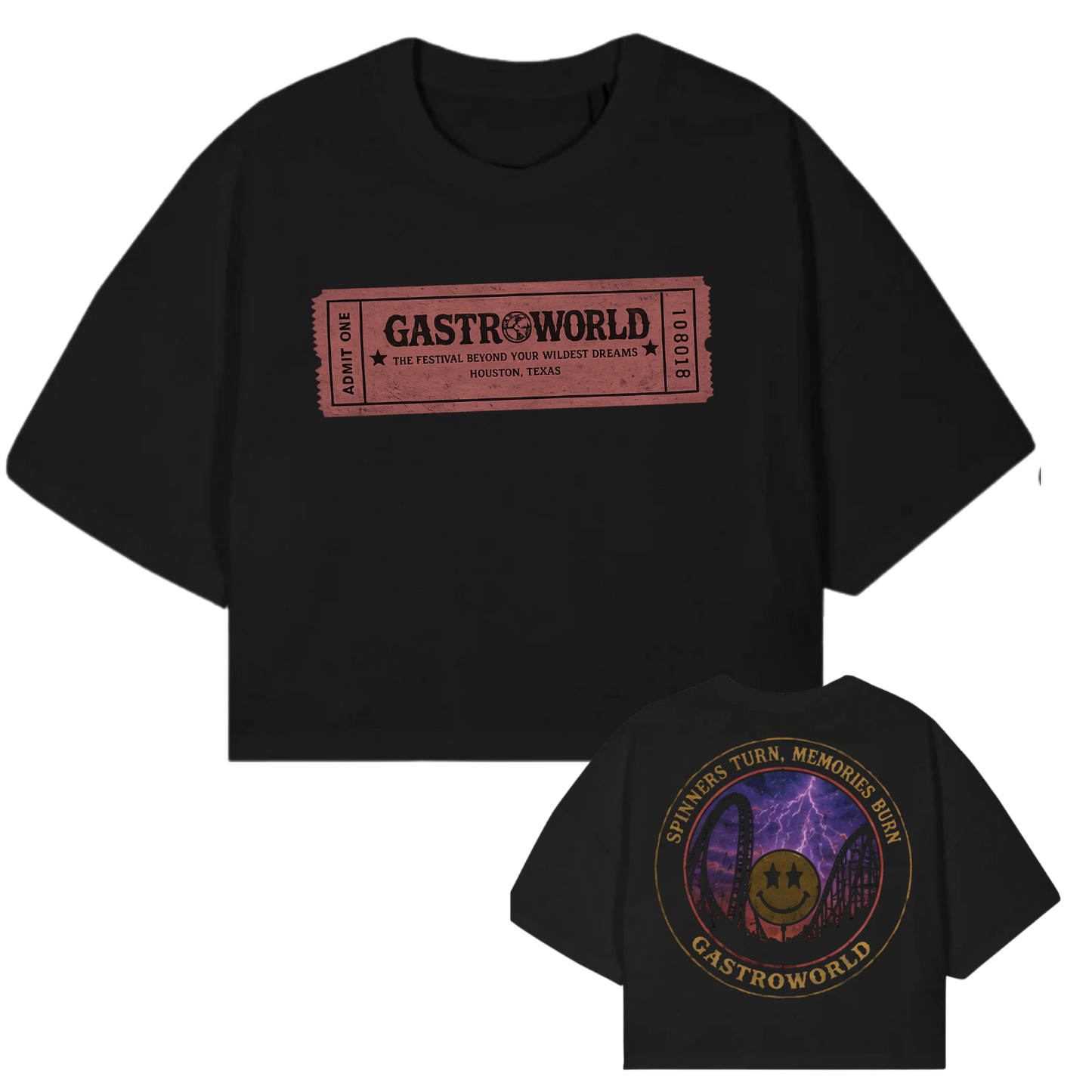 GASTROWORLD “Admit One” Crop T-Shirt - GAS GIRL Limited Release