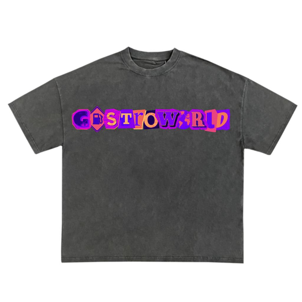 GASTROWORLD (Neon Purp) Cutout T-Shirt