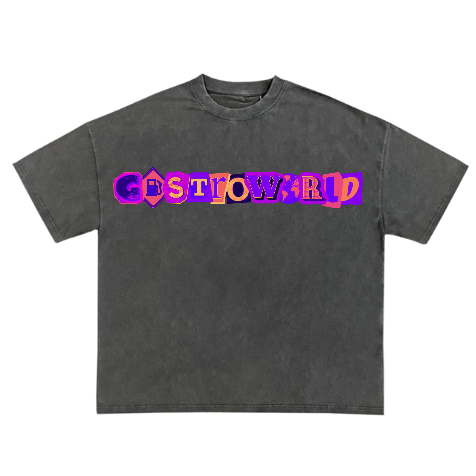 GASTROWORLD (Neon Purp) Cutout T-Shirt