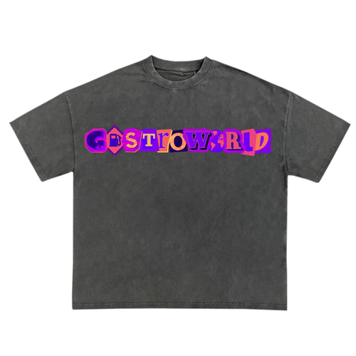 GASTROWORLD (Neon Purp) Cutout T-Shirt