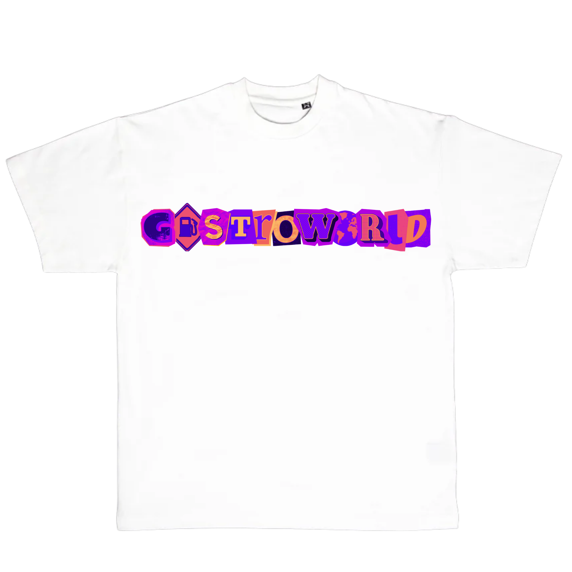 GASTROWORLD (Neon Purp) Cutout T-Shirt