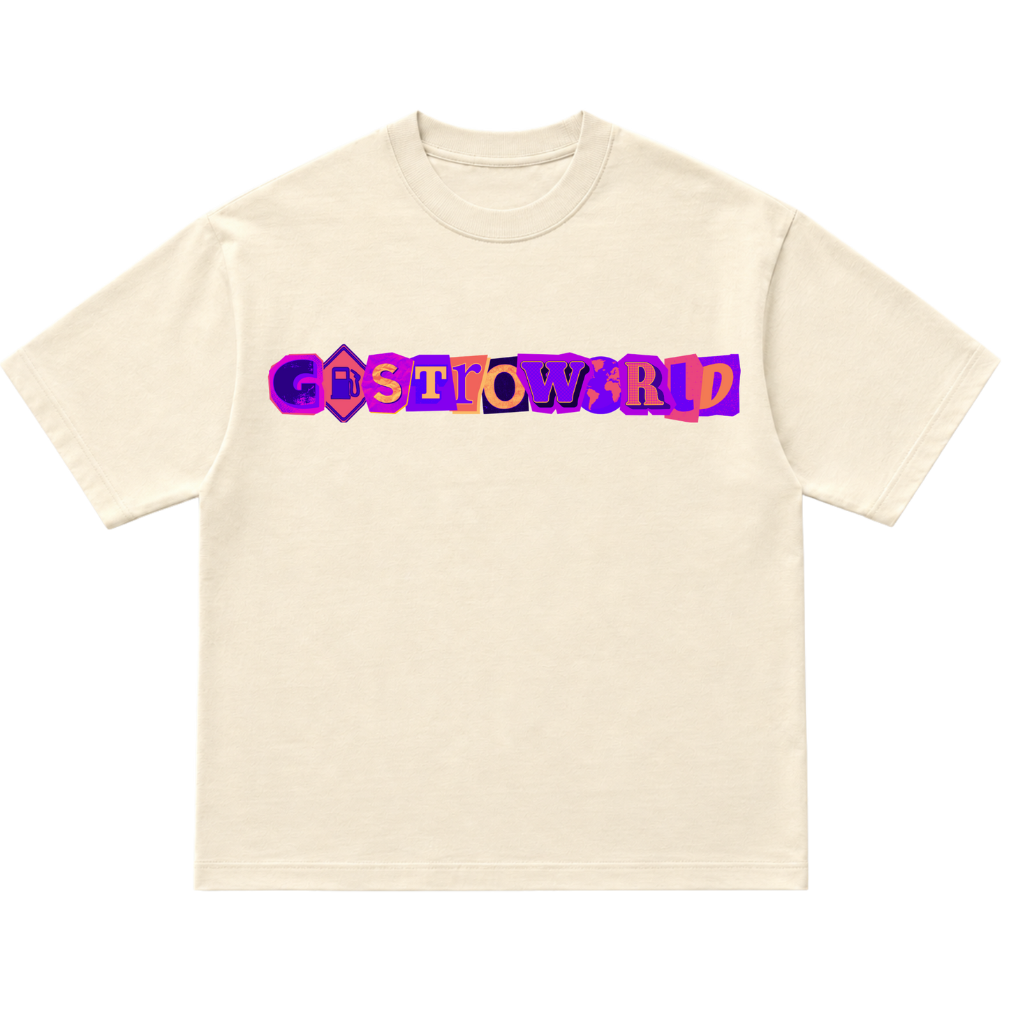GASTROWORLD (Neon Purp) Cutout T-Shirt