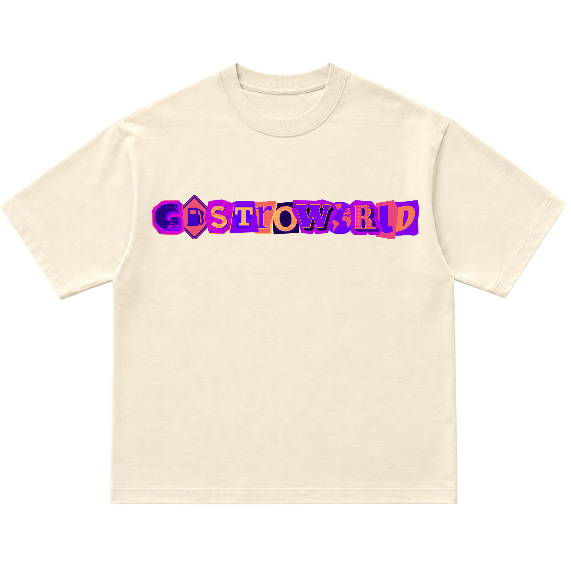 GASTROWORLD (Neon Purp) Cutout T-Shirt