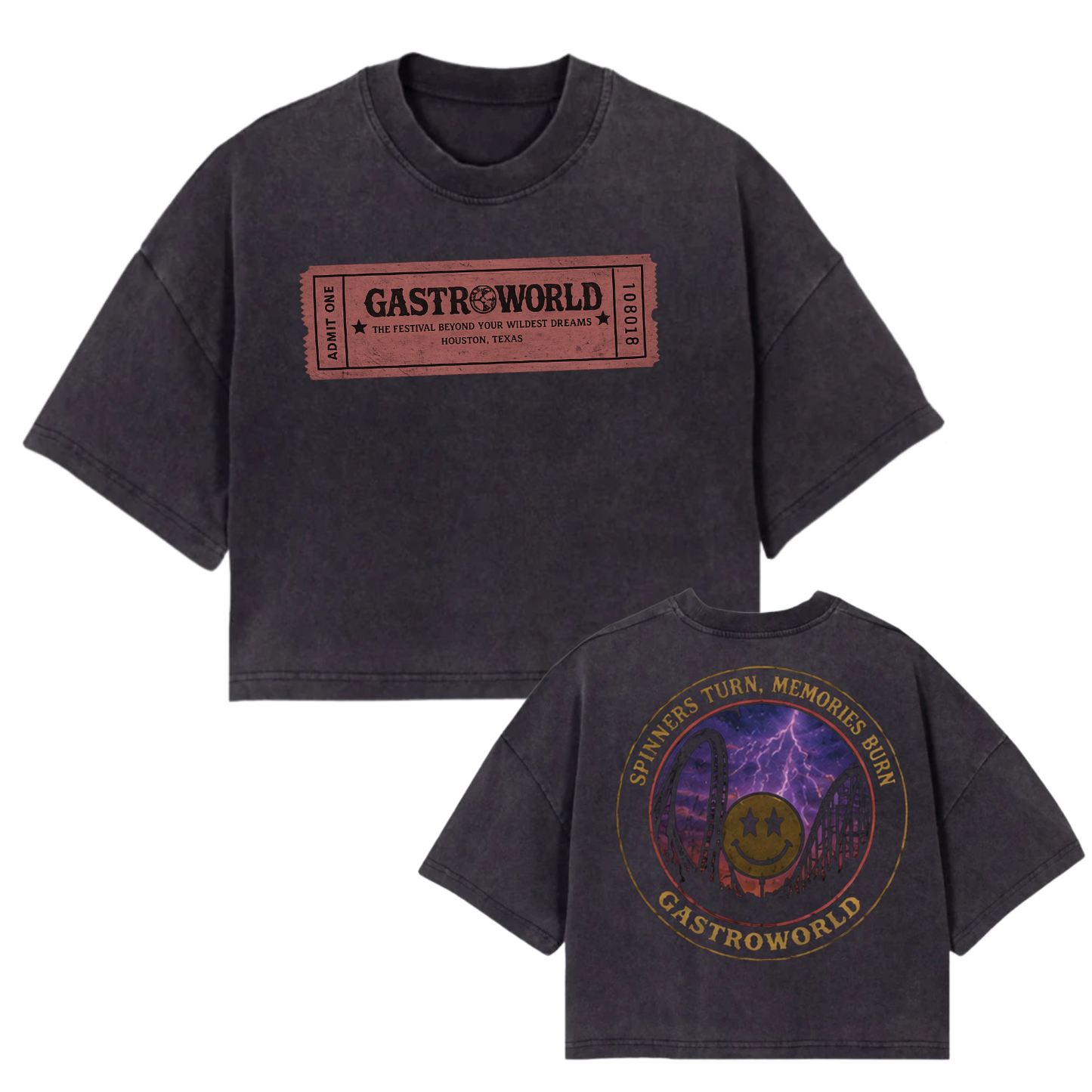 GASTROWORLD “Admit One” Crop T-Shirt - GAS GIRL Limited Release