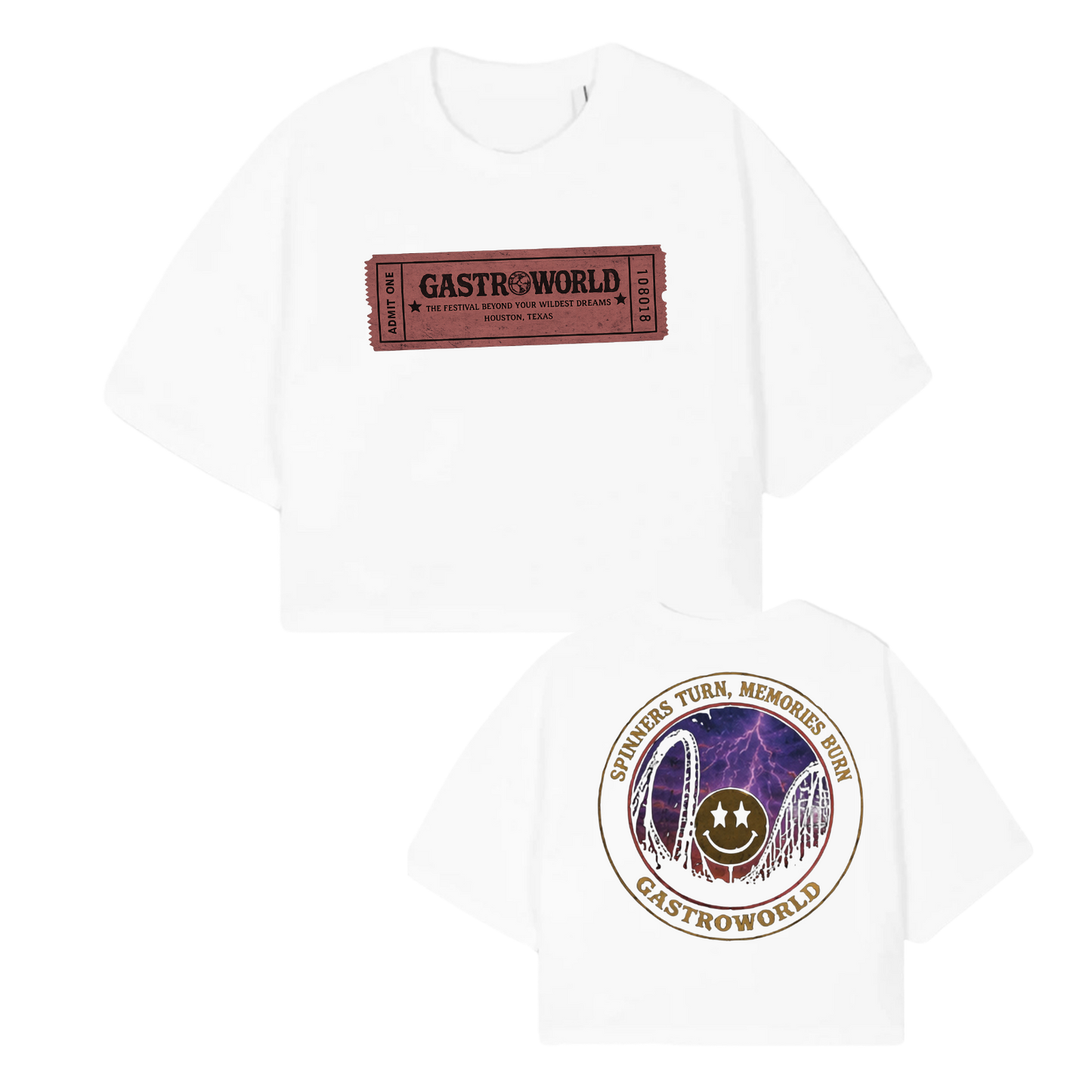 GASTROWORLD “Admit One” Crop T-Shirt - GAS GIRL Limited Release